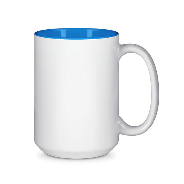 15oz Durham Mug - Inner Coloured - Light Blue