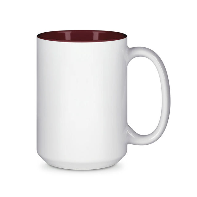 15oz Durham Mug - Inner Coloured - Maroon