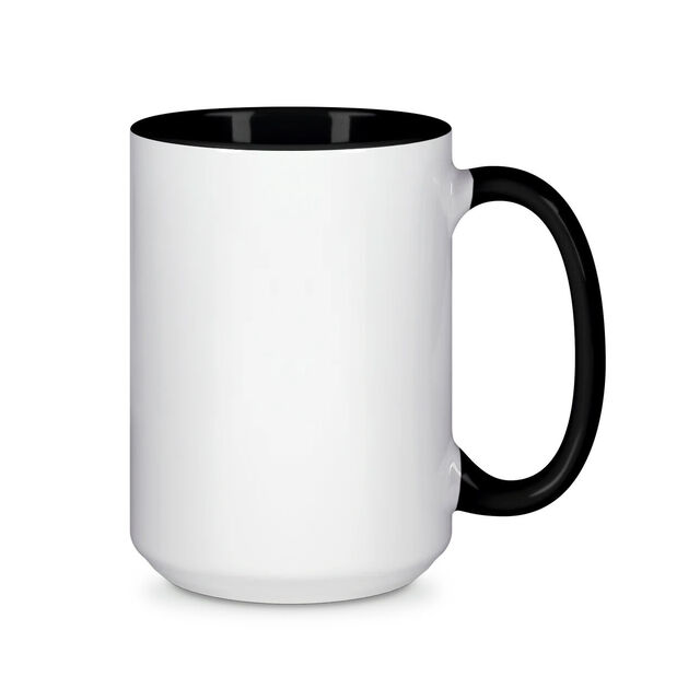 15oz Durham Mug - Inner & Handle Coloured - Black