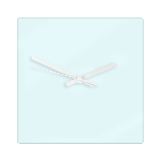 Glass Square Wall Clock - 20cm