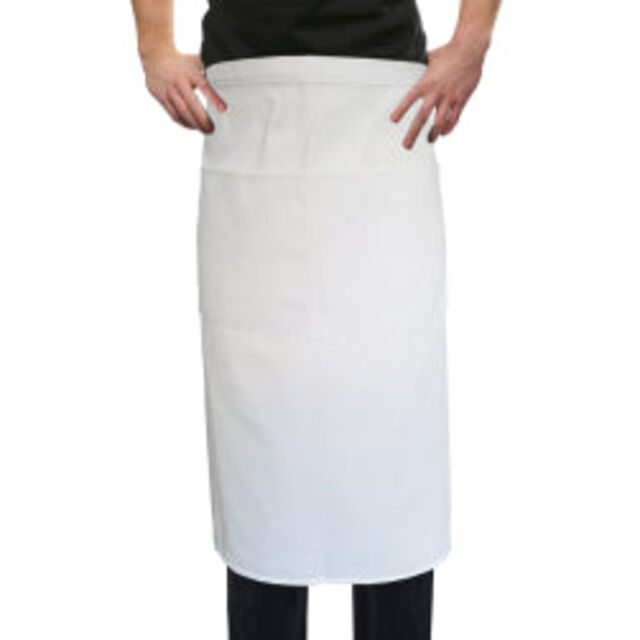 Adult Bistro Apron - White - With Pockets