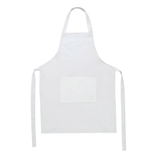 Adult Apron With Pocket - White