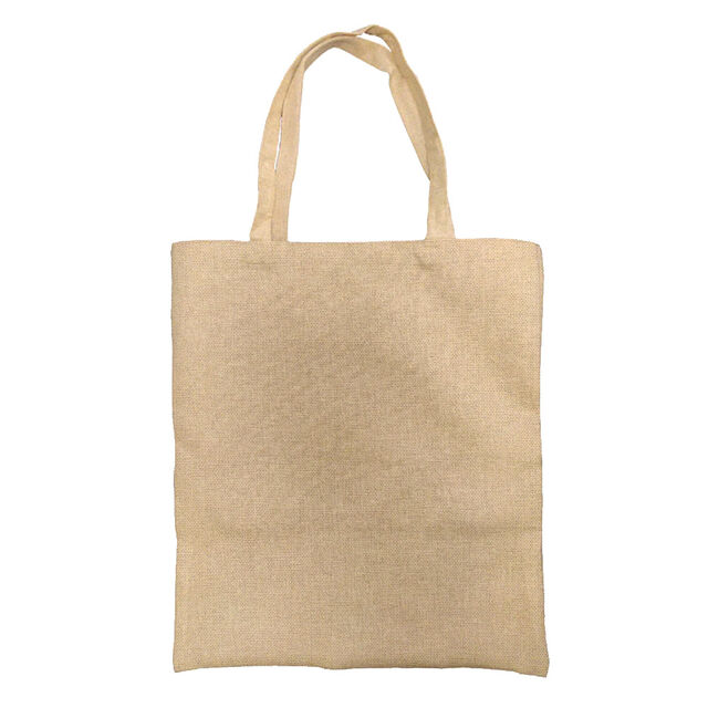 Burlap Tote Bag with Plain Handles