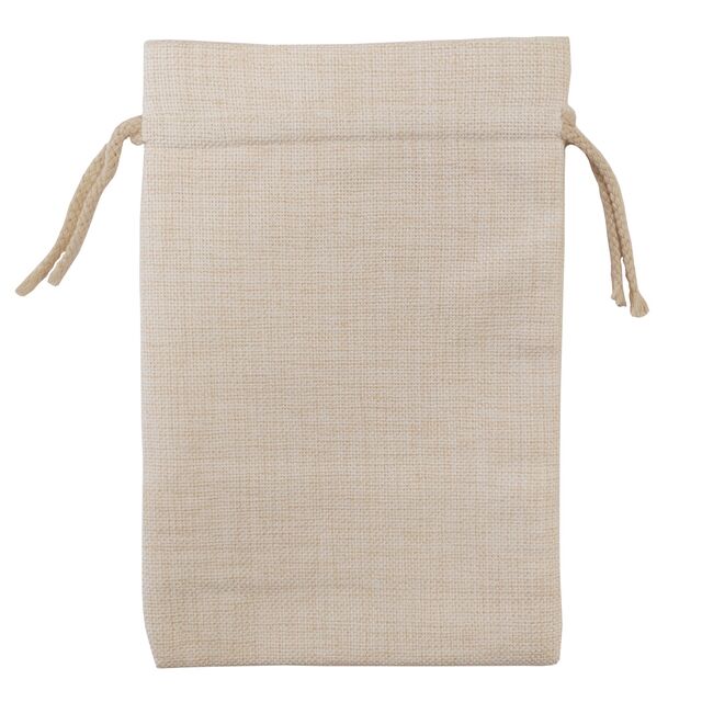 Linen Double Drawstring Bag - 17cm x 25cm