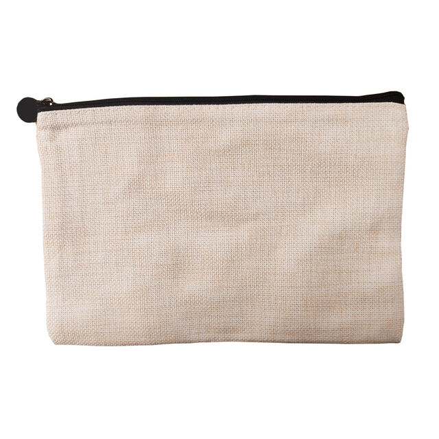 Zip Up Bag - Linen - 15cm x 23cm