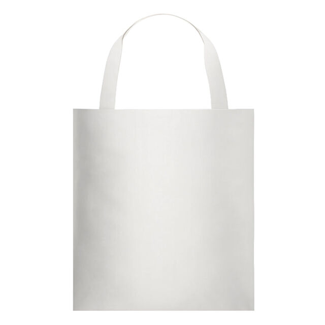 Satin White Tote Bag with Short Handles
