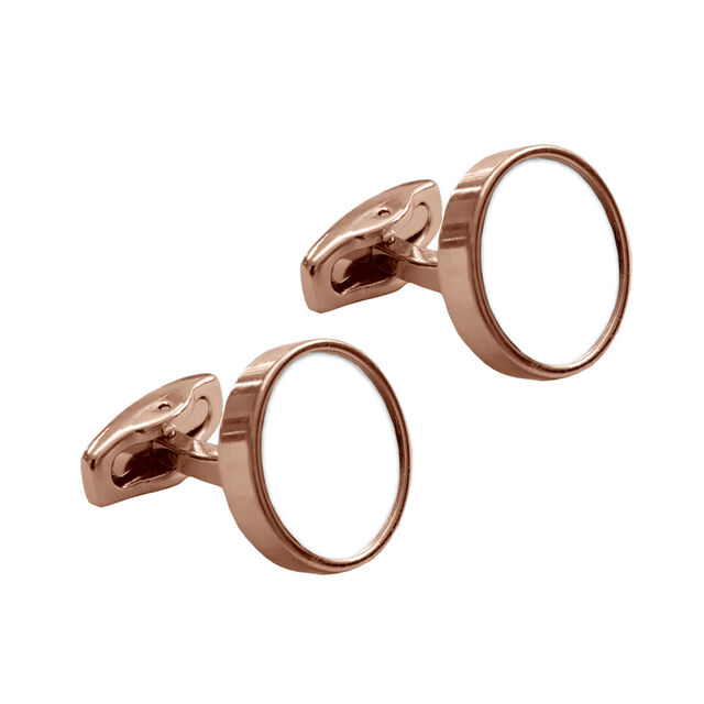 Premium Round Cufflinks - Rose Gold