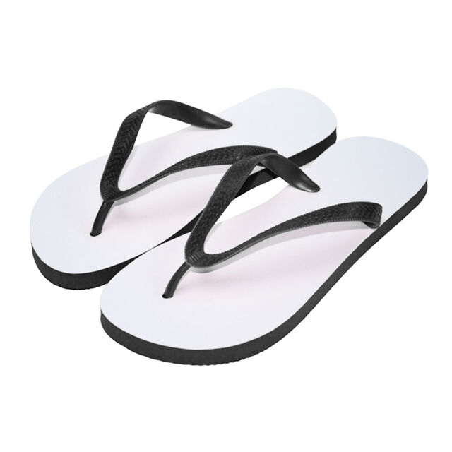 Adult Flip Flops with Black Straps - Large