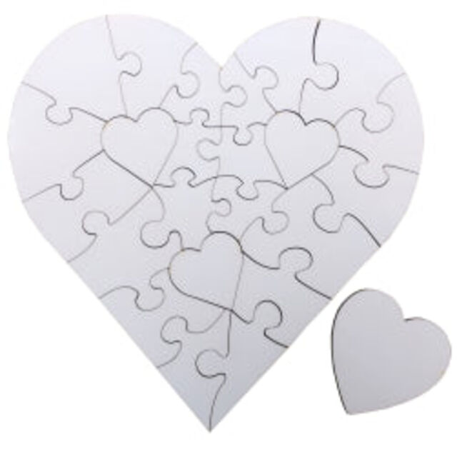 Jigsaw Puzzles - MDF - Heart - 24pcs