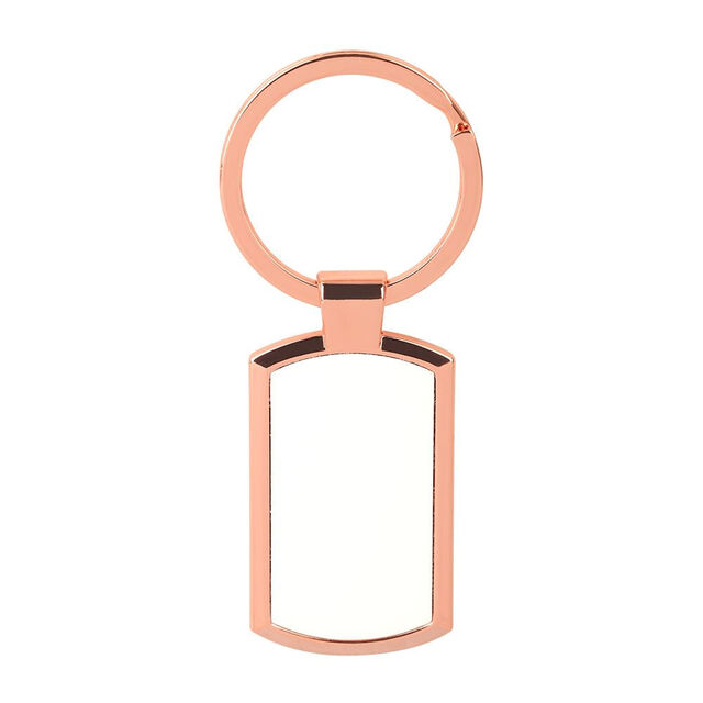 Metal Keyring - Oblong - Rose Gold