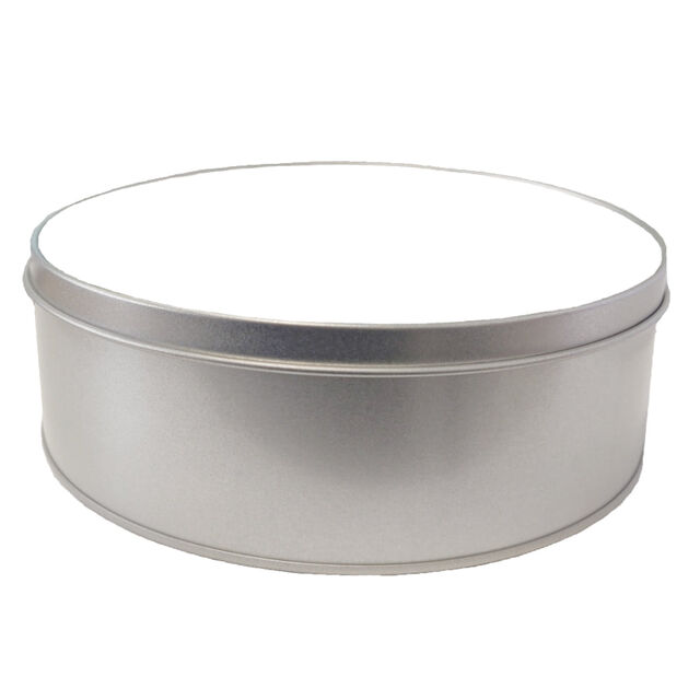 Round Metal Tin - Shallow