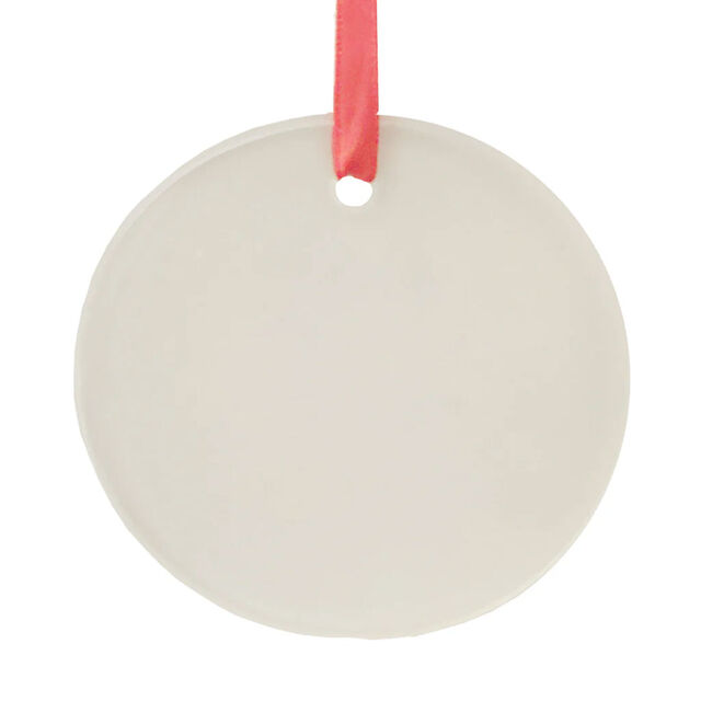 Glass Xmas Ornament - Round - 3in