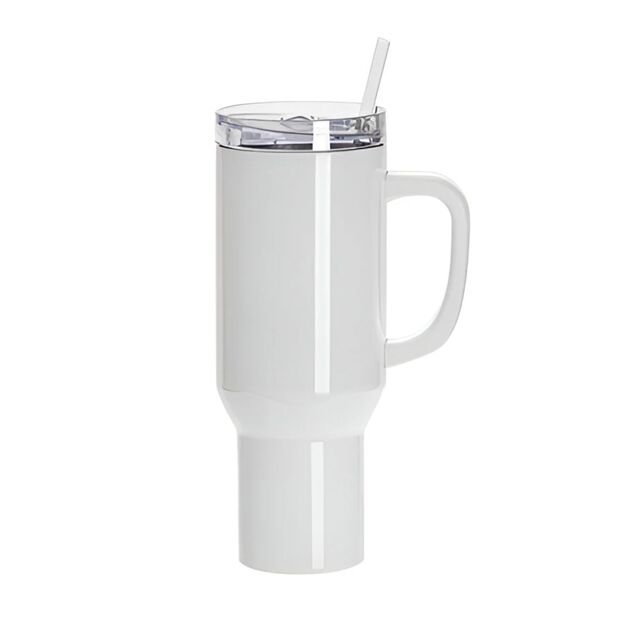 40oz Stainless Steel Tumbler with Lid and Straw