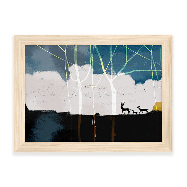 Custom Landscape A2 Wall Print - Natural Frame